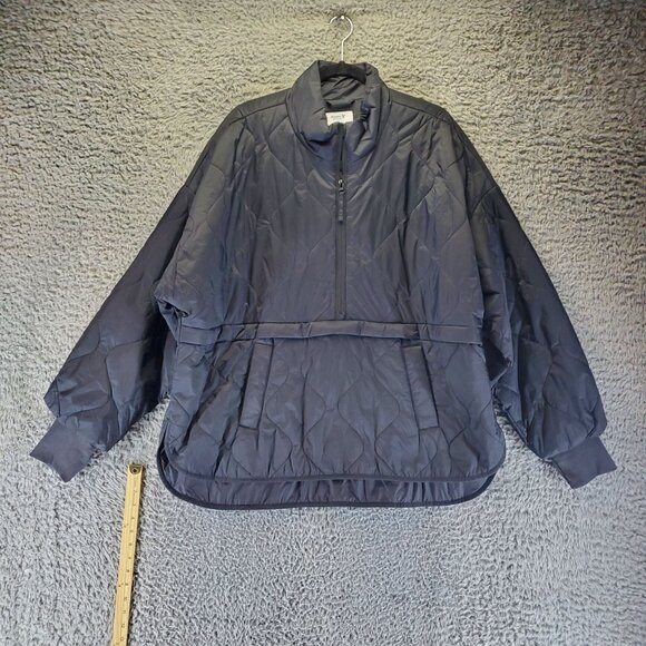Old Navy Jacket Mens XL Black Active Quilted Nylon Half Zip Pullover *NWT* - Picture 1 of 10
